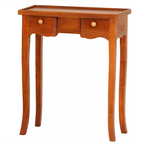 2 Drawer Hall Table Mahogany Hardwood