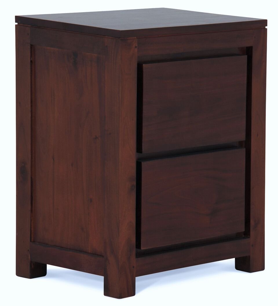 Bedside 2 Hidden Drawer Timber