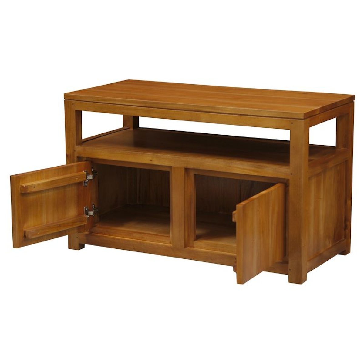Small TV Stand with Shelf Pecan – view 5