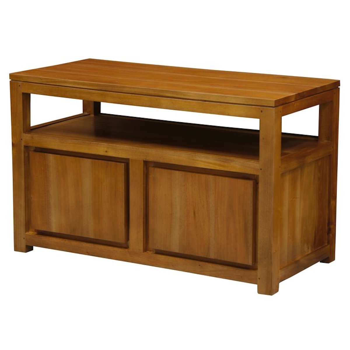 Small TV Stand with Shelf Pecan – view 7