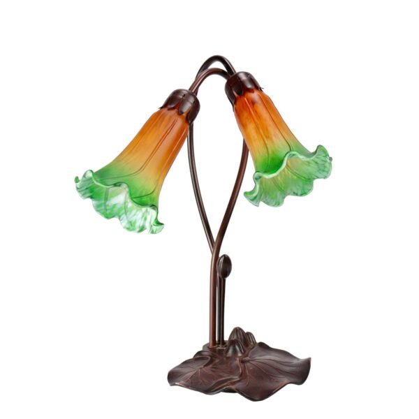 Table Lamp Lily Lamp Double Amber/Green