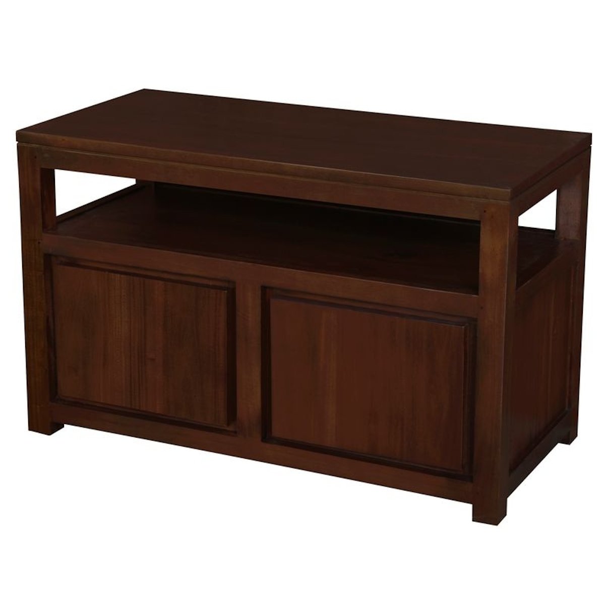 Small TV Stand with Shelf Pecan – view 12