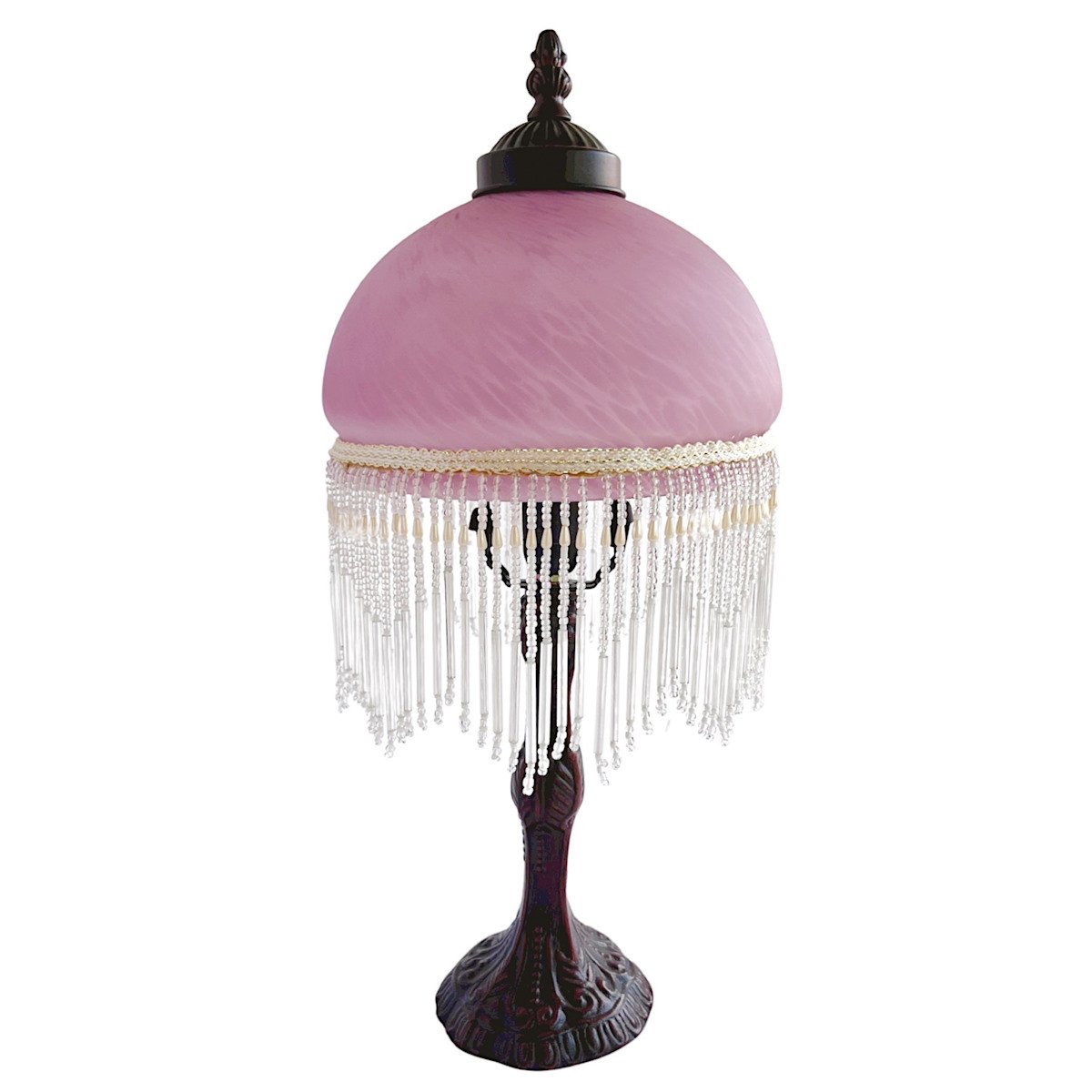 Victorian Beaded Lamp Purple – view 5
