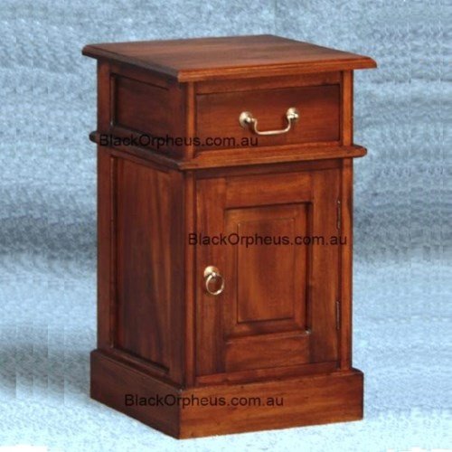 Bedside Solid Door Timber H62cm