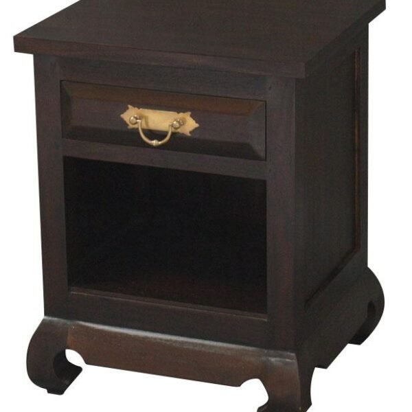 Bedside Oriental Opium Leg 1 Drawer Shelf
