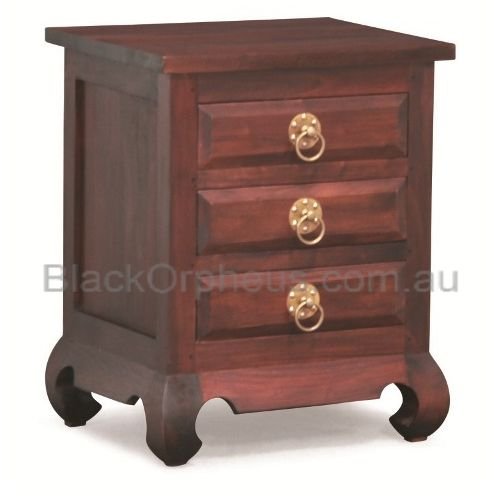 Bedside Oriental Opium Leg 3 Drawer