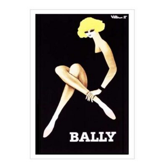 Bally Blond Lady Black Dress Framed Print – view 2