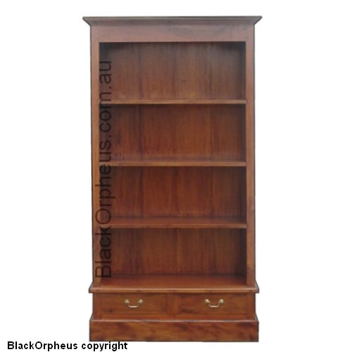 Bookcase 2 Drawer Mahogany