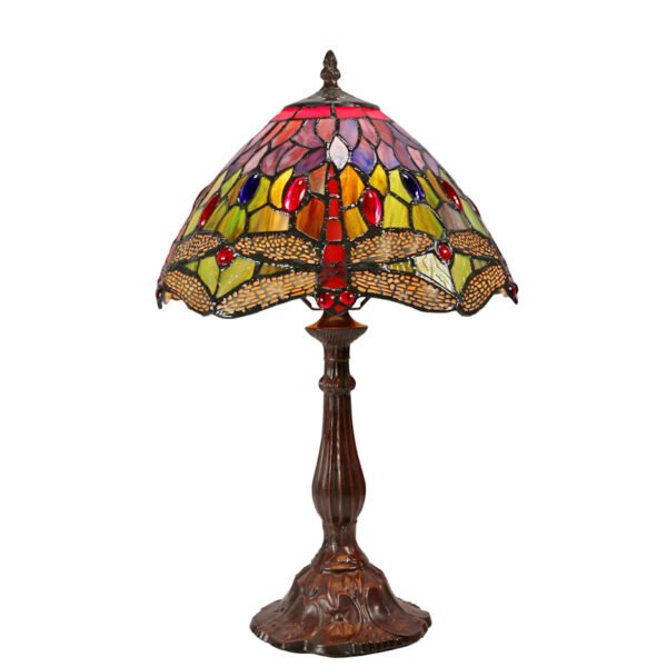 Red Dragonia Table Lamp Set Glass 51cm
