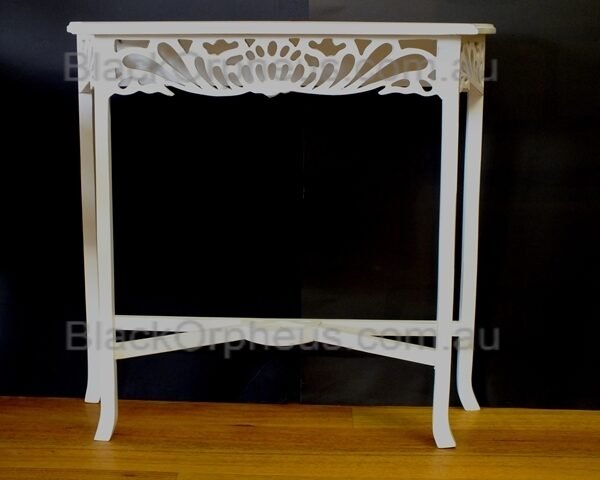 Hall Table Carved Small Table White