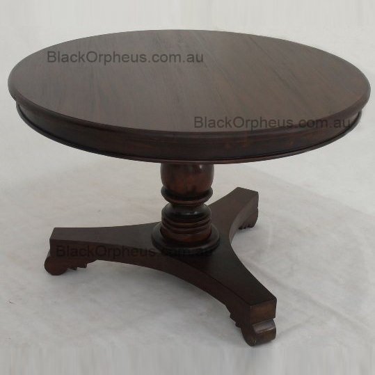 Round Pedestal Dining Table. Timber. W.120xH.78.cm