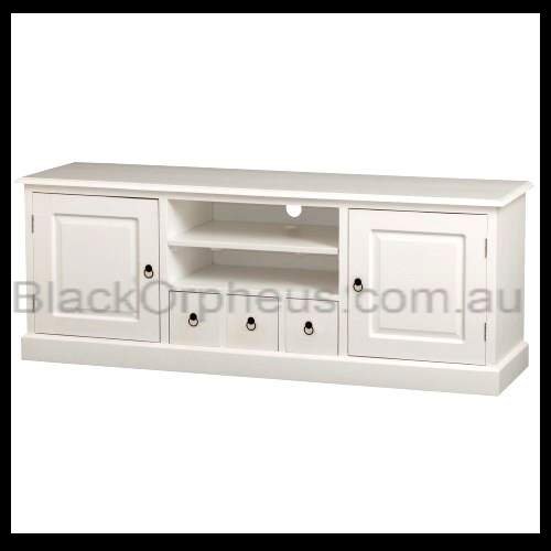 Entertainment Unit 2 Door 3 Drawer White – view 2
