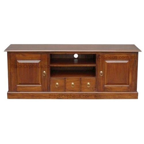Entertainment Unit 2 Solid Door 3 Drawer