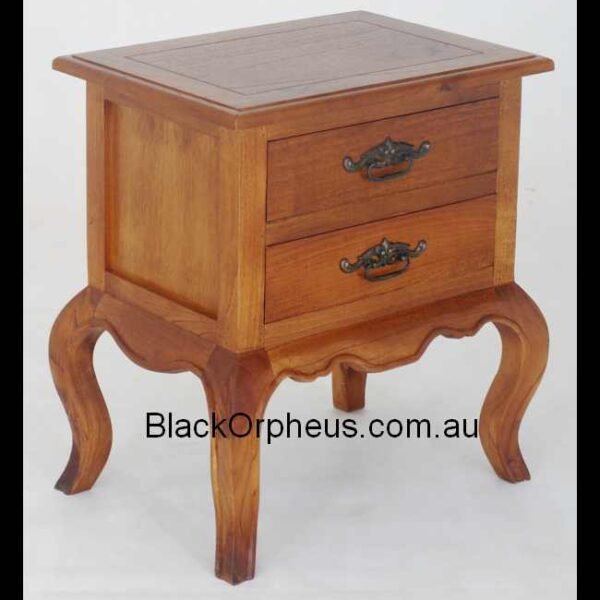 French Provincial 2 Drawer Bedside La Verde