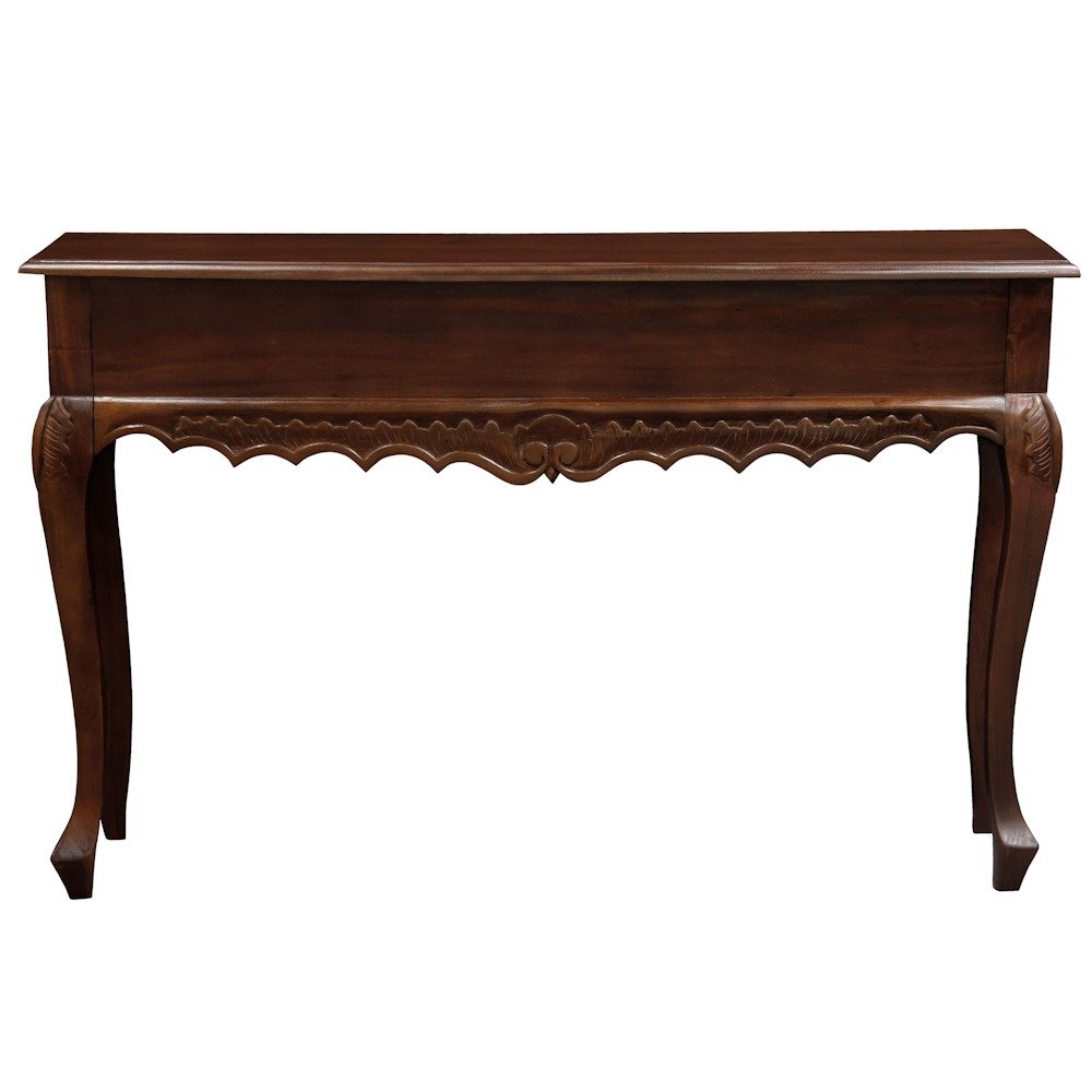 Hall Table Carved 2 Drawer Queen Ann – view 4