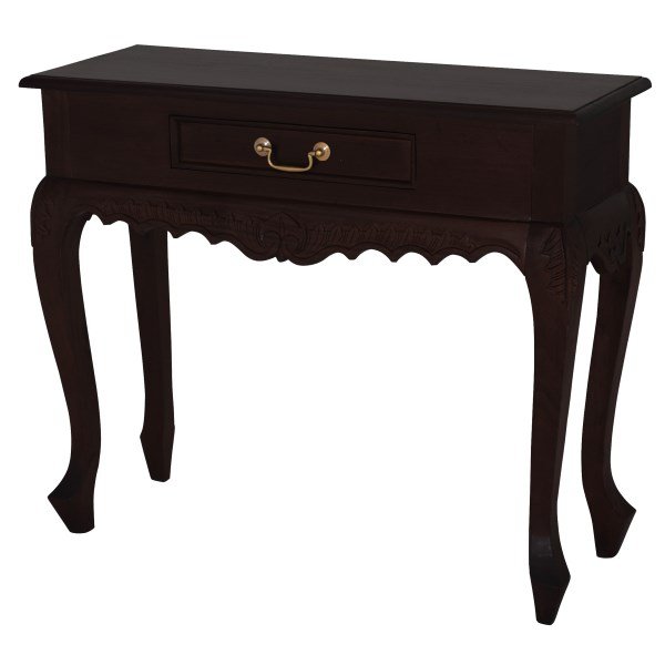 Hall Table Carved 1 Drawer Queen Ann – view 3