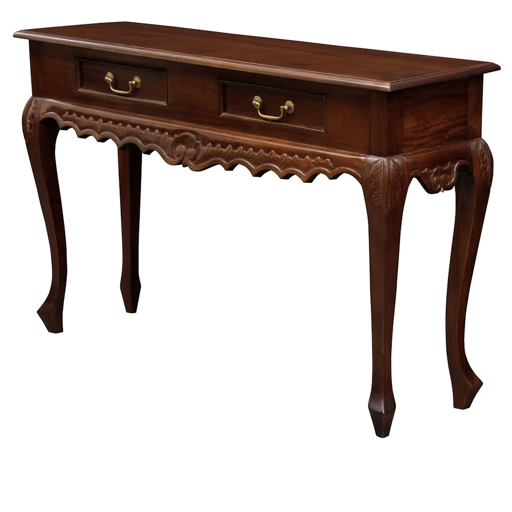 Hall Table Carved 2 Drawer Queen Ann – view 10