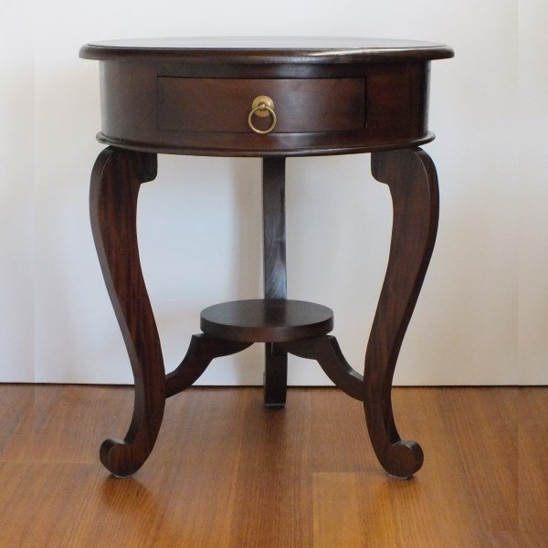 La Verde Cabriole Leg 1 Drawer Lamp Table