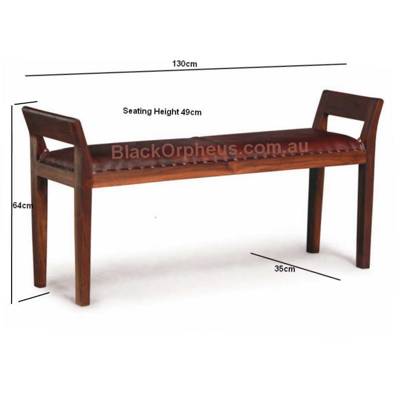 Leather Bench Seat 2 Seater – view 2