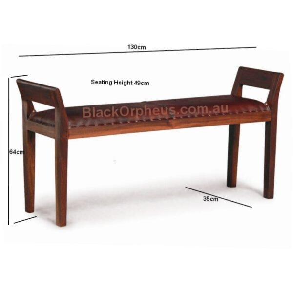 Leather Bench Seat 2 Seater