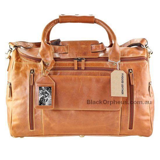 Leather Overnight Bag Lone Ranger Camel