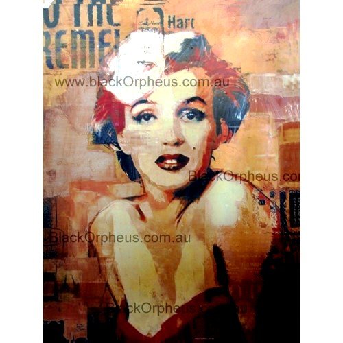 Marilyn Monroe Photo Art Print Canvas Red