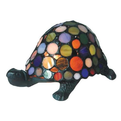 Turtle Lamp Multi Coloured Tiffany Shade – view 3