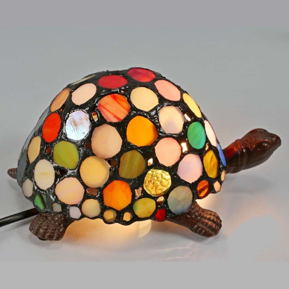 Turtle Lamp Multi Coloured Tiffany Shade – view 8