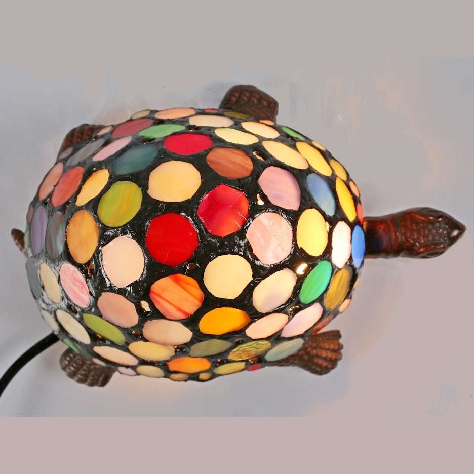 Turtle Lamp Multi Coloured Tiffany Shade – view 7