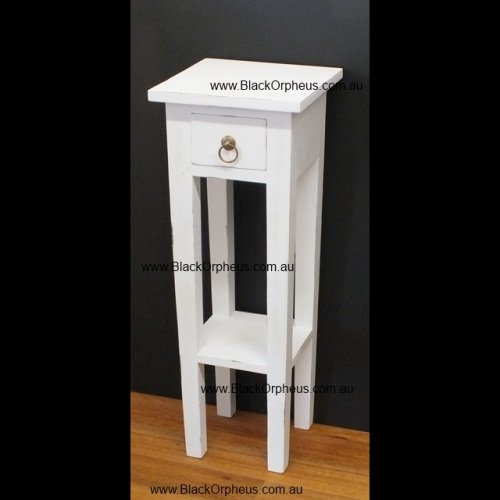 Small Table White Straight Leg