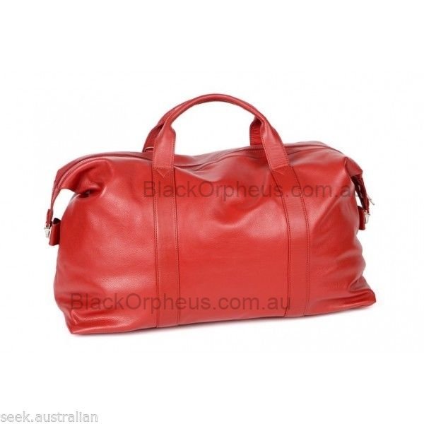 Overnight Bag Weekender Oran Leather Red