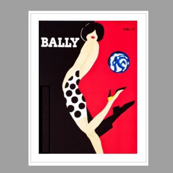 Bally Polka Dot Dress Lady Framed Print