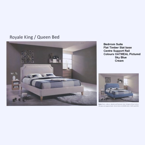 Royal Queen Bed Linen Bedhead Linen Cover Frame