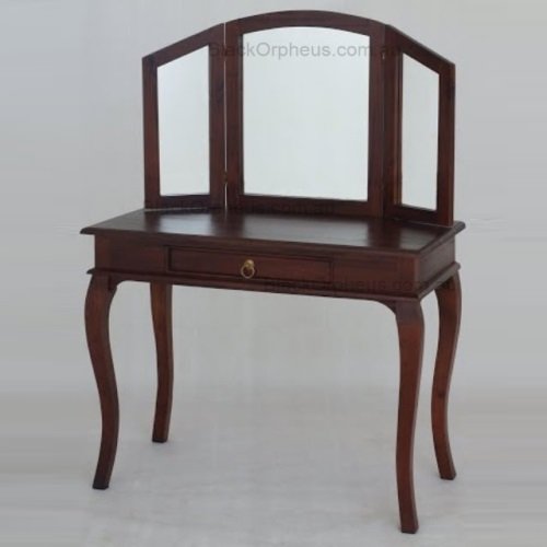 Dressing Table with Mirror Timber W100cm