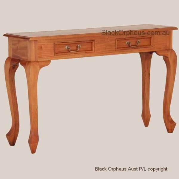 Sofa Table Cabriole Leg Pecan 120cm