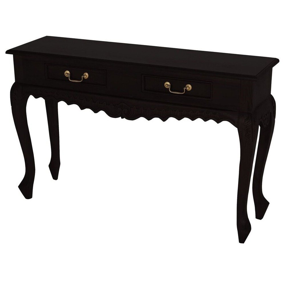Hall Table Carved 2 Drawer Queen Ann – view 6