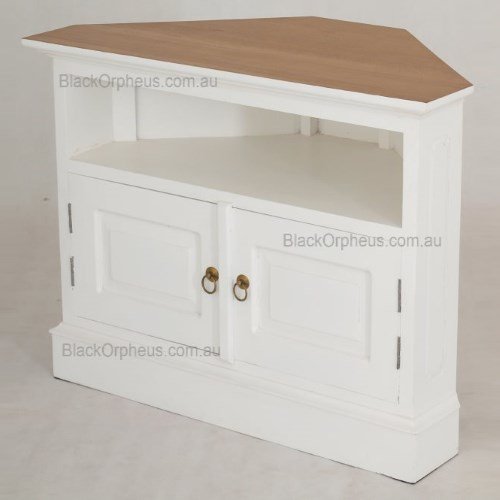 TV Cabinet Corner 2 Tone White – view 5