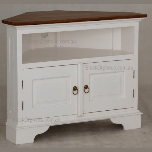 TV Cabinet Corner 2 Tone White – view 4