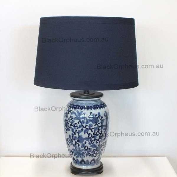 Blue and White Ceramic Lamp H 65cm.