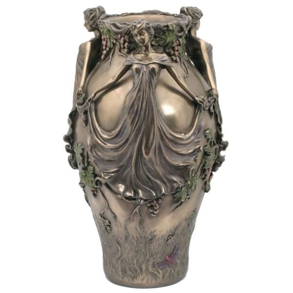 Vase Lady Holding Lotus Leaf