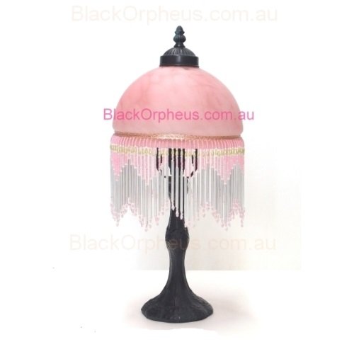 Victorian Beaded Lamp Pink