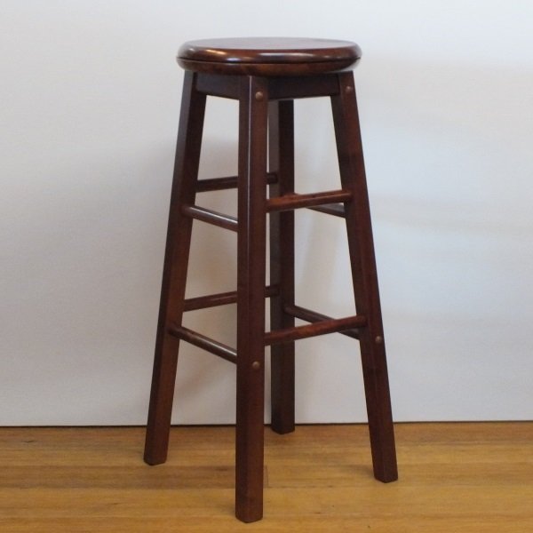 Wood Stool Swivel – view 4