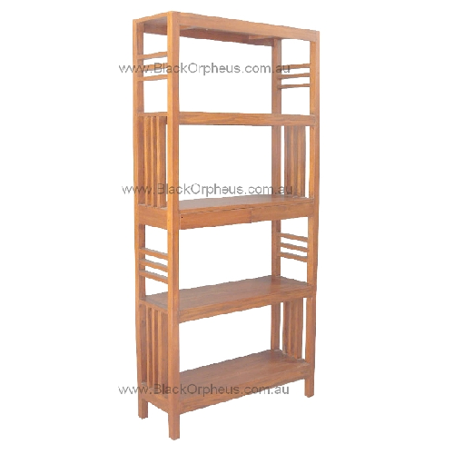 Bookcase Slatted with Drawers