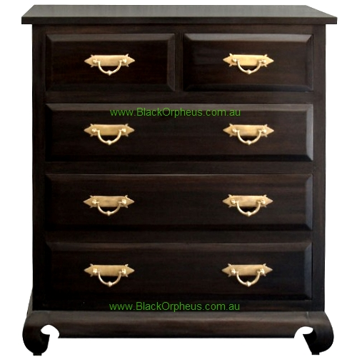 Tallboy 5 Drawer Opium Leg