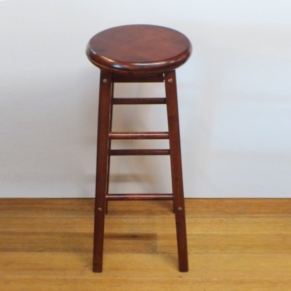 Wood Stool Swivel H74cm